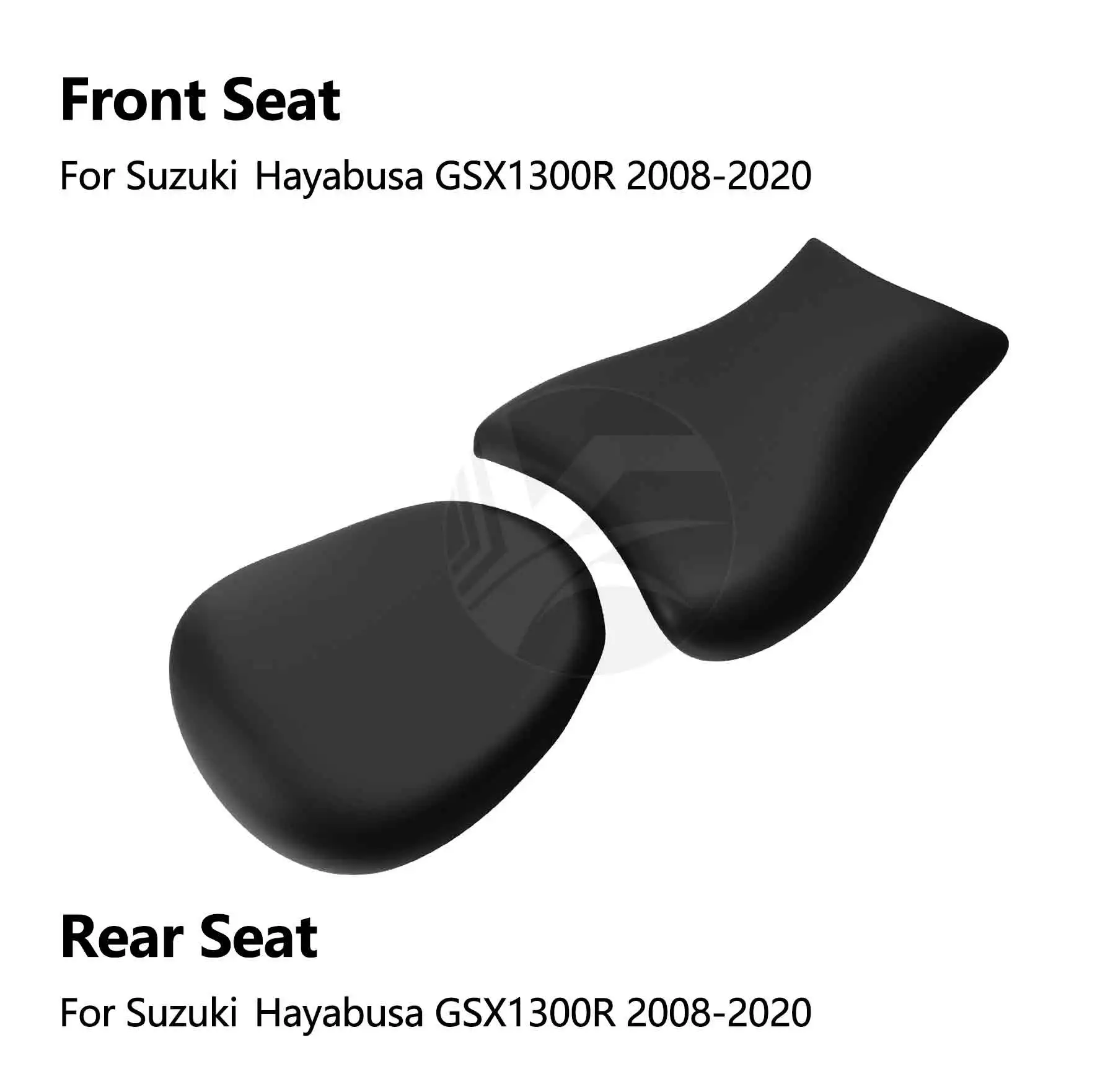 

For Suzuki Hayabusa GSX1300R 2008-2020 Motorcycle Front Seat Cushion Rear Passenger Oval-Shaped Comfortable Pillion Cushionr