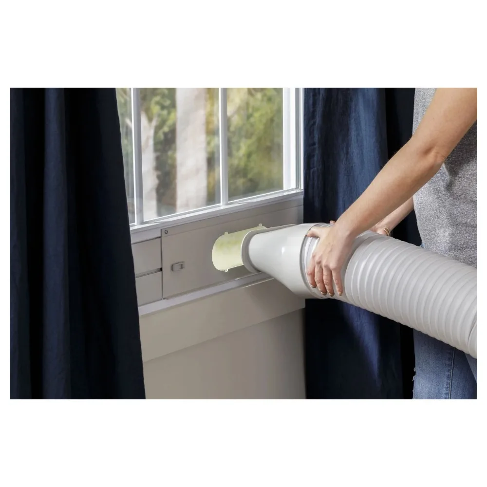 GE®Aire acondicionado portátil 3 en 1, 6.100 BTU, 115 voltios, con mando a distancia, para habitaciones pequeñas, blanco, APFD06JAWW