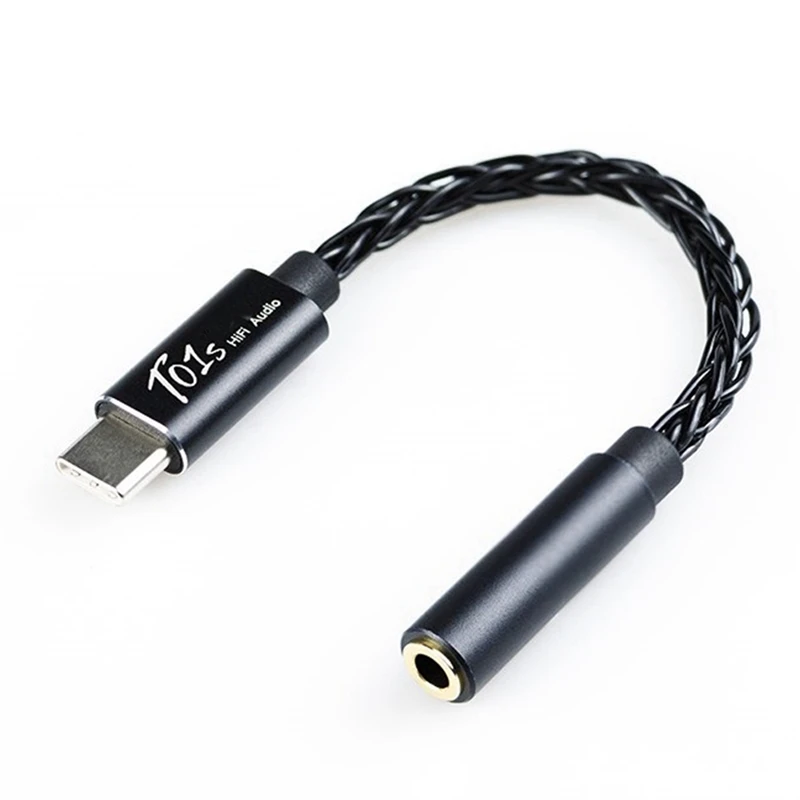 T01s DAC 오디오 하이파이 이어폰 앰프, USB C타입-3.5mm 잭 오디오 어댑터, 32 비트 디지털 디코더, AUX 컨버터
