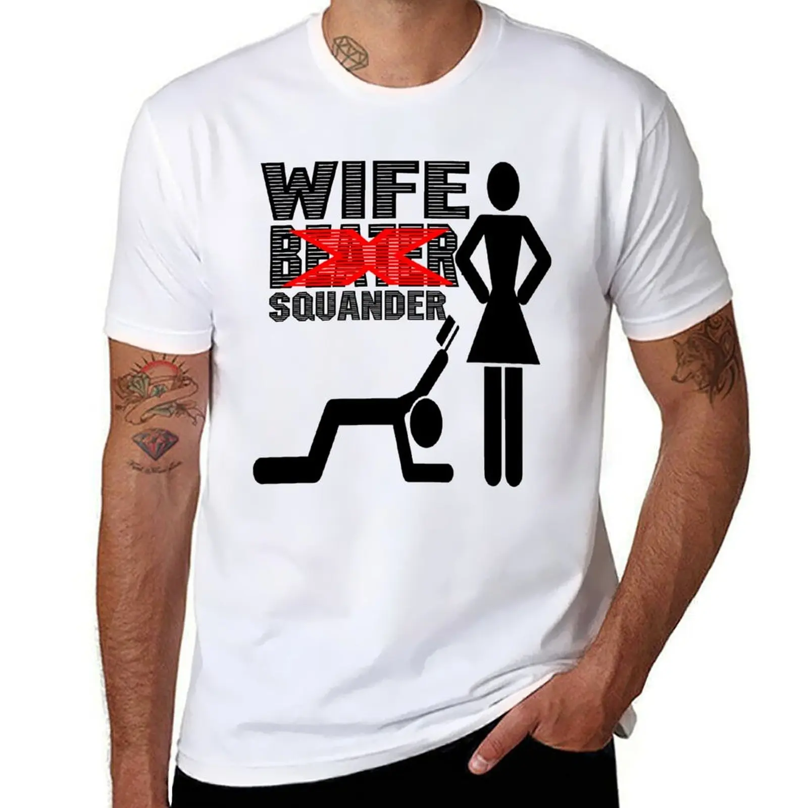 

wife beater, funny, happy, love, white wife, husband beater T-Shirt t shirt man designer t shirts designer T-Shirt