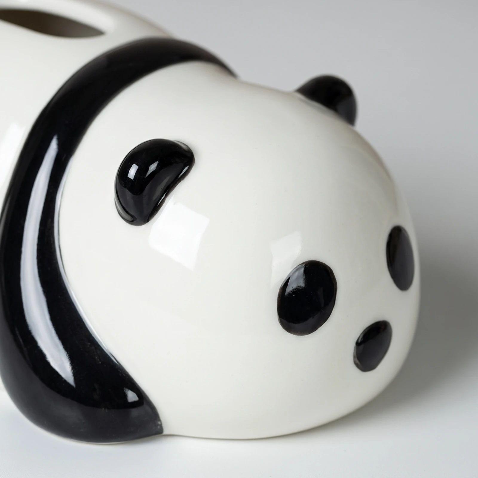 Panda Tissue Box Tabletop Ceramic Tissue Box Adorable Glossy for Homeowners, Living Room, Bedroom