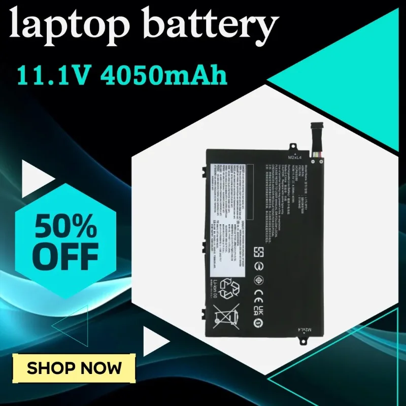 

11.1V 4050mAh Laptop Batteries L17L3P51 For Lenovo ThinkPad E480 E580 E485 E585 E490 R480