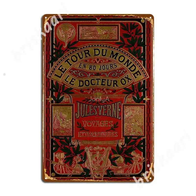 Жюль верне вокруг света восемьдесят дней металлические вывески плакат вечерние настенная пещера забавные жестяные вывески плакаты