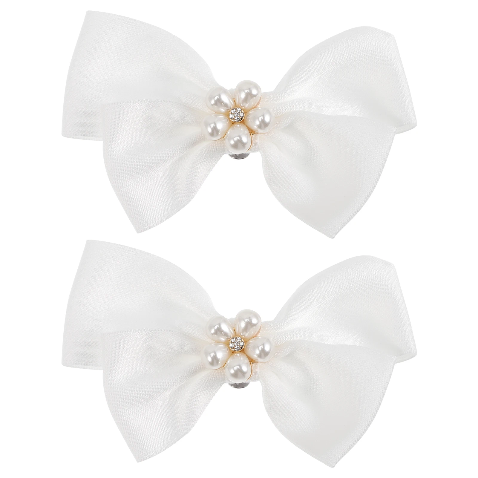 

Bowknot Shoe Clips for Heels Decorative Bridal Wedding Dress Pearls Child Cloth Buckles Accessories Shoe Jewelry