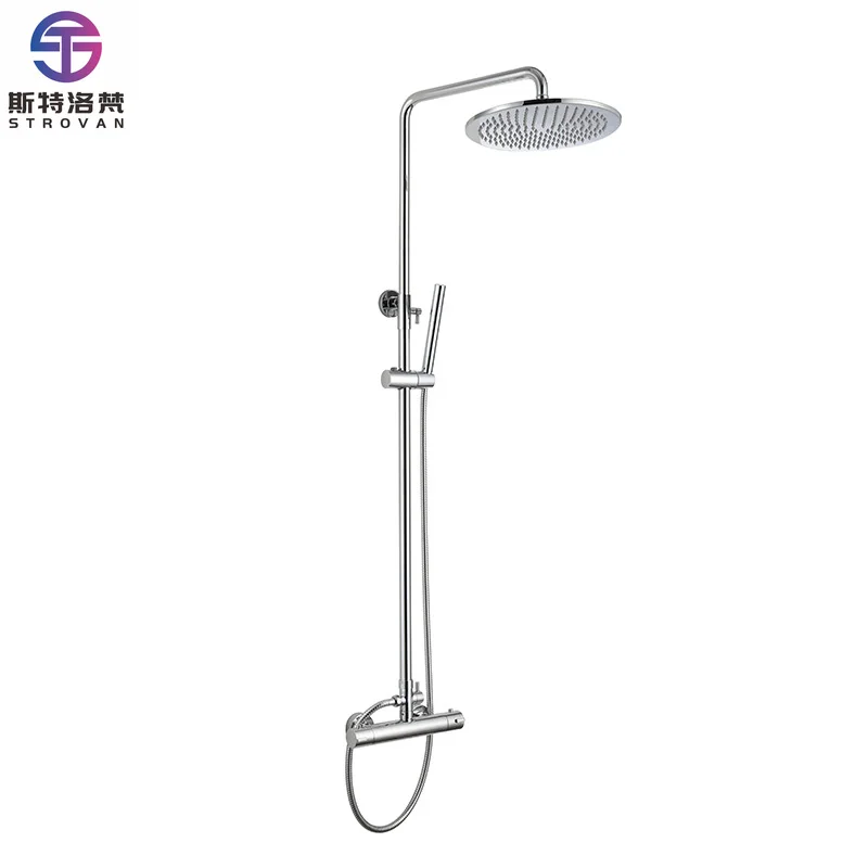 

Exposed Brass Thermostatic Shower Mixer