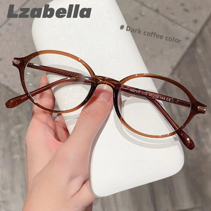 

Lazbella Women's Retro Oval Glasses Frame TR90 Trendy Fashion Frame New Comfortable Optical Prescription Glasses QQ7117