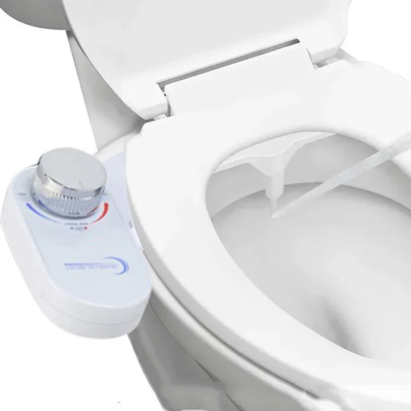 Bathroom Accessories Bidet Toilet Seat Attachment Non-Electric Self-Cleaning Dual Nozzles Wash Hot Cold Mixer Water Lady Sprayer