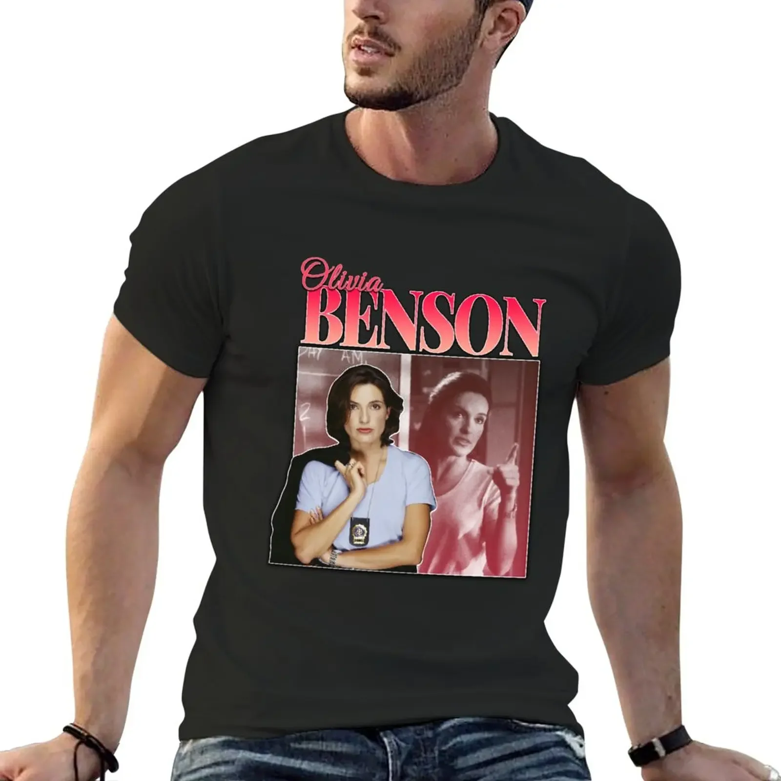 

New Olivia Benson 90s Inspired Vintage Homage T-Shirt anime clothes aesthetic clothes mens t shirt