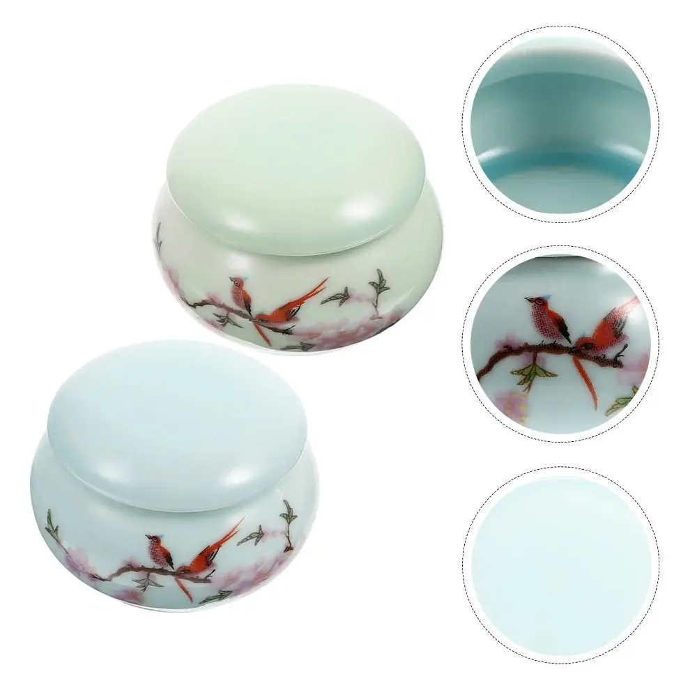 1Pc Ceramics Nail Cup with Lid Acrylic Liquid Powder Ceramic Cup Nail Art Acrylic Liquid Powder Porcelain Dish Container