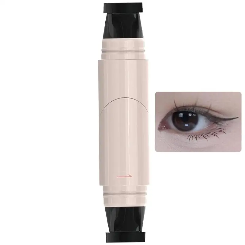 

Eye Stencil Eye Liner Stamp Double-headed Waterproof Long Lasting Liner Pencil Pen for Easy Makeup Cosmetics Eyebrow Shaping