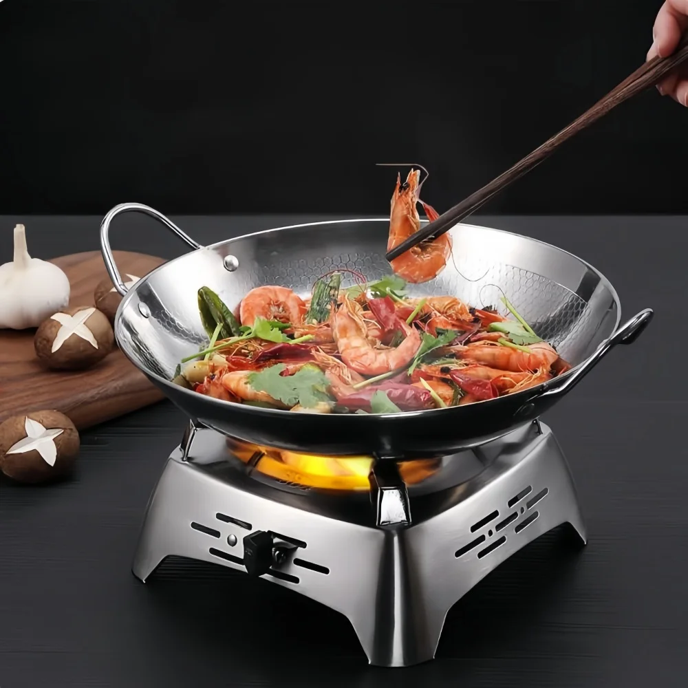 وعاء طبخ المطبخ من الفولاذ المقاوم للصدأ مقاس 25.5 سم/10 بوصة مع مقبض وعاء غير لاصق على شكل قرص العسل مثالي للوعاء الساخن والبورج والشرائح والمعكرونة #3