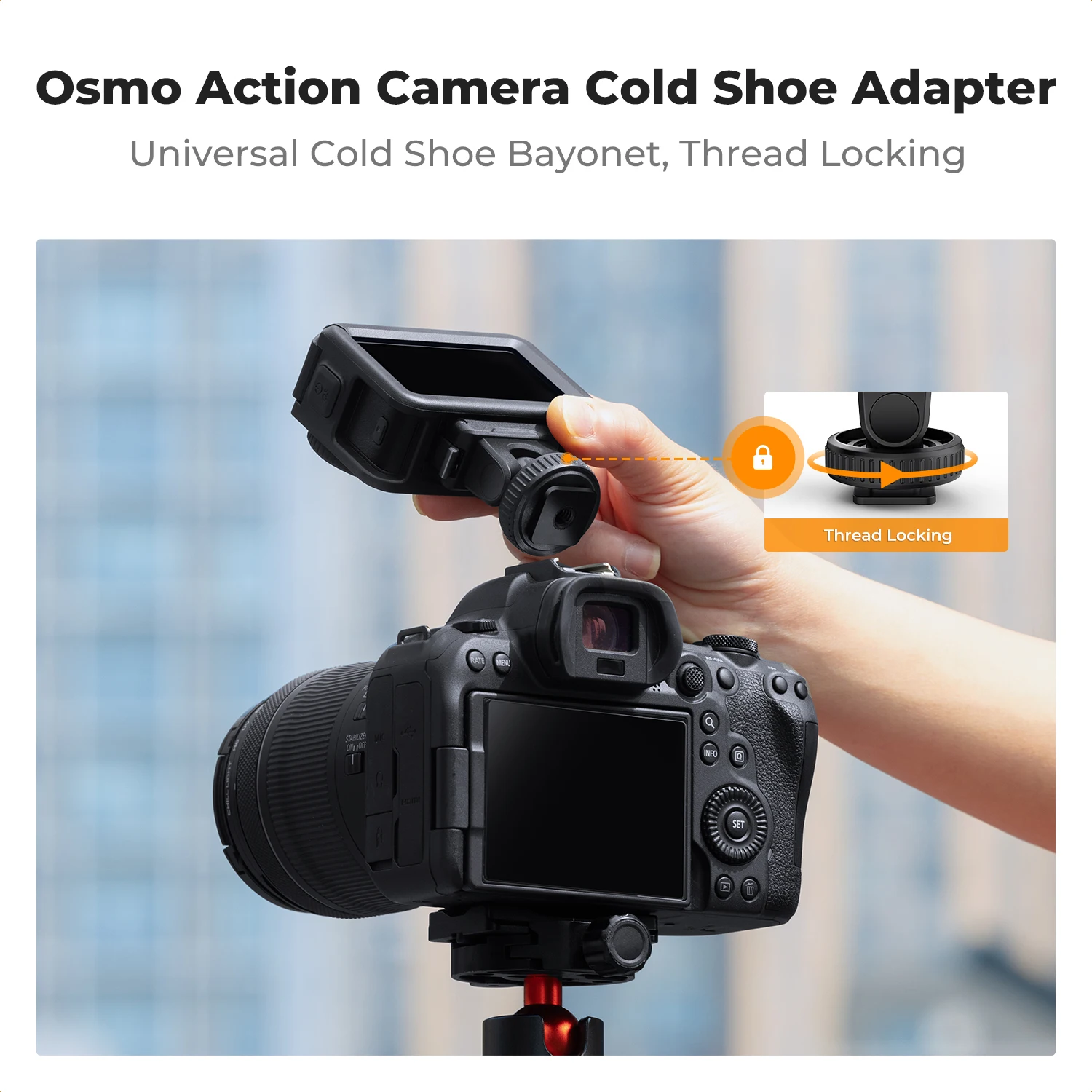 K&F Concept Cold Shoe Action Camera Magnetic Quick Mount Holder Tripod Mount for DJI Osmo Action 5 Pro Hot Shoe Camera Adapter