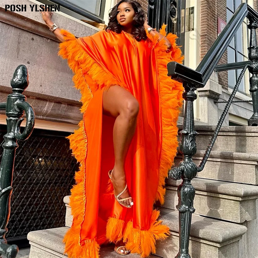 Feather African Dresses for Women 2023 Traditional Nigeria Wedding Plus Size Abaya Dubai Boubou Dress Muslim Robe Femme Clothes