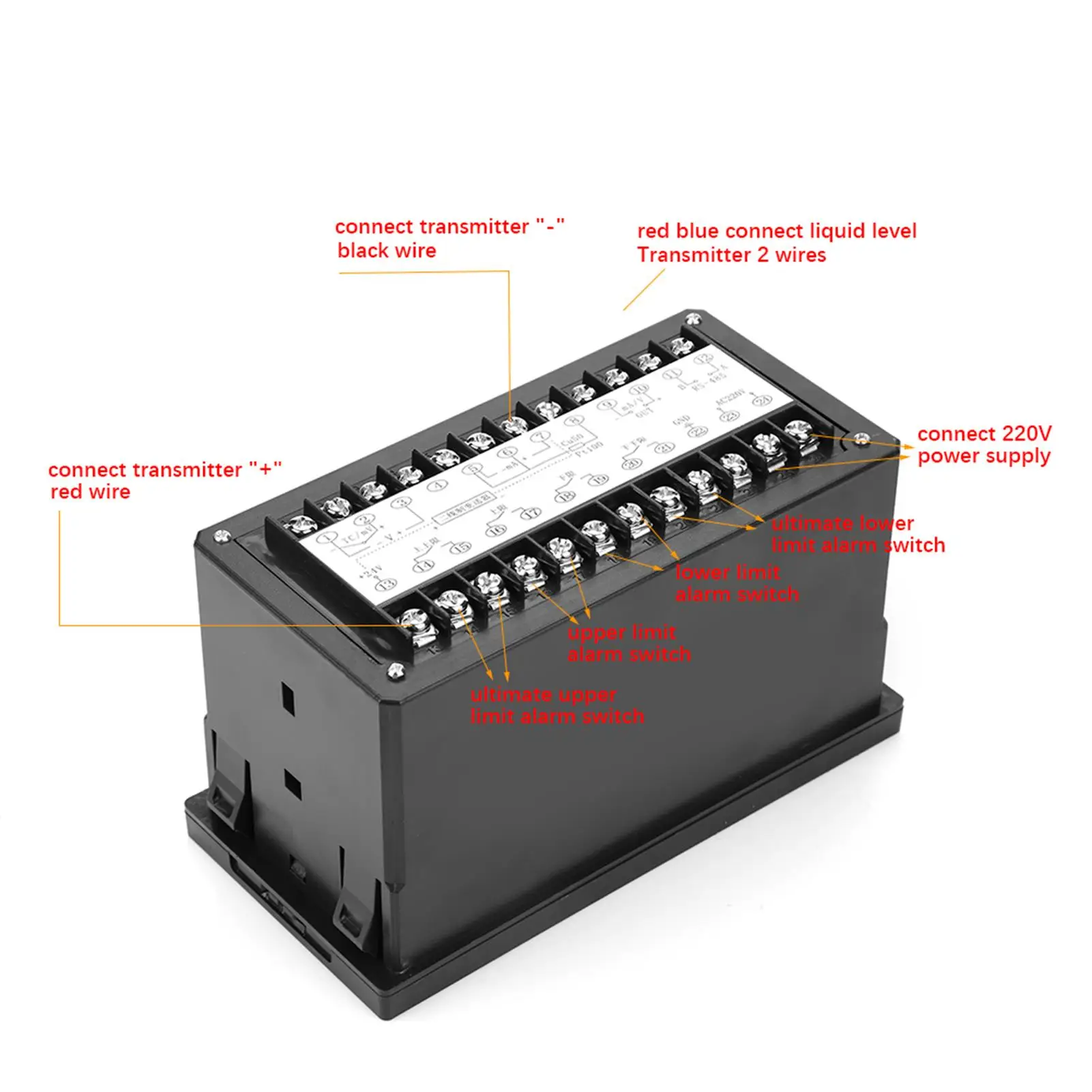 AC220V T80 Intelligent Pressure Controller with Light Display, 4-20mA Liquid Level Transmitter for Water, Oil & Sewage