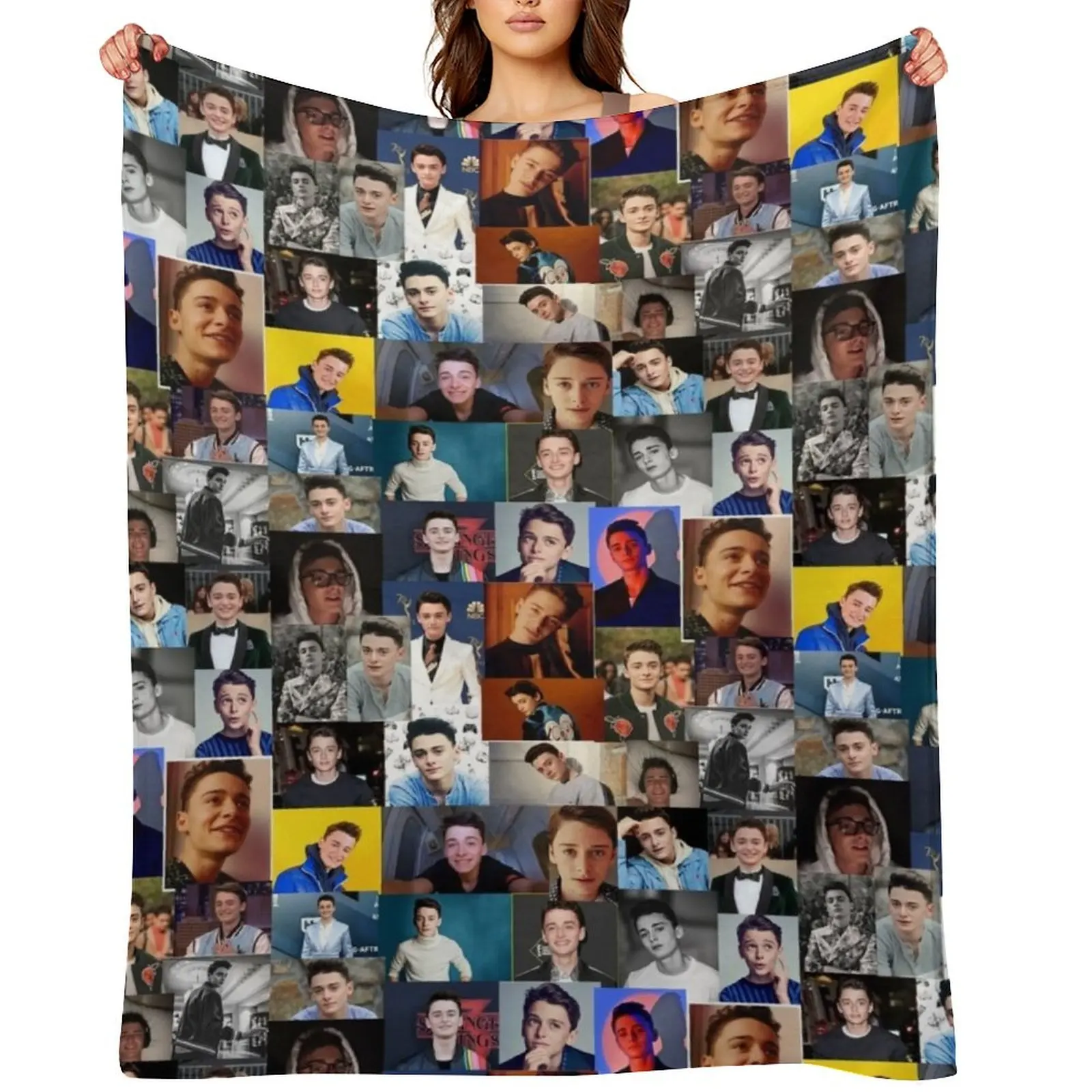 

Noah Schnapp Throw Blanket Custom Decorative Sofas Quilt Summer Beddings Blankets