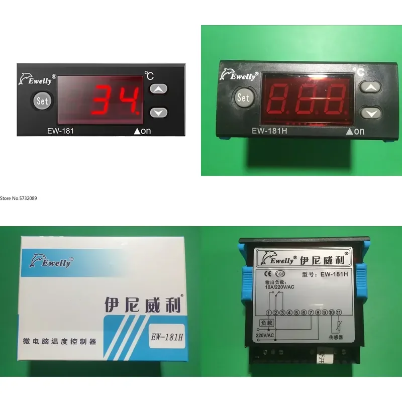 1pcs Microcomputer Temperature Controller EW-181H 181Y 181FH 181J Digital Thermostat Regulator for Industrial Heating Cooling