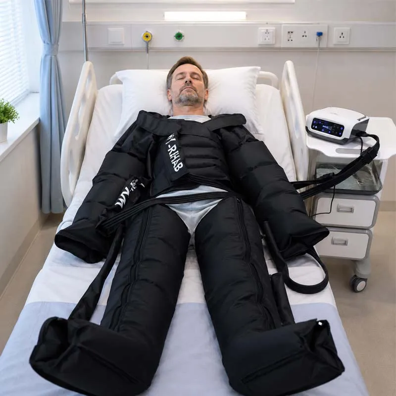 Multi-Purpose 4-Chamber Pneumatic Compression Massager Sequential Compression Device For Chronic Pain & Fatigue Relief