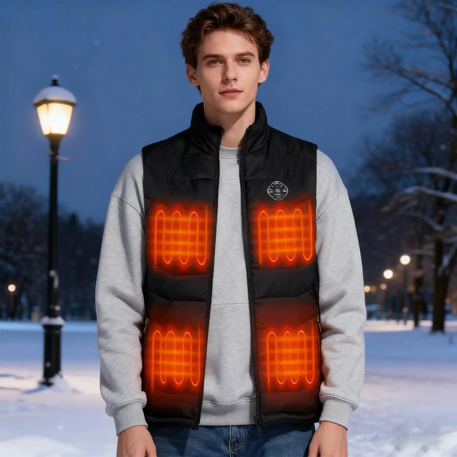 سترة ساخنة الذكية التحكم في درجة الحرارة الحرارية يندبروف تنفس سترة تسخين كهربائي سترة الطقس البارد التزلج الشتاء الصيد جولف #2