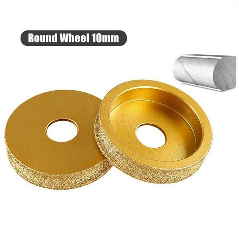 10Mm Thick Gold Brazed Diamond Angle Grinder Stone Grinding Wheel Used For Angle Grinder Grinding Wheel Tool Durable