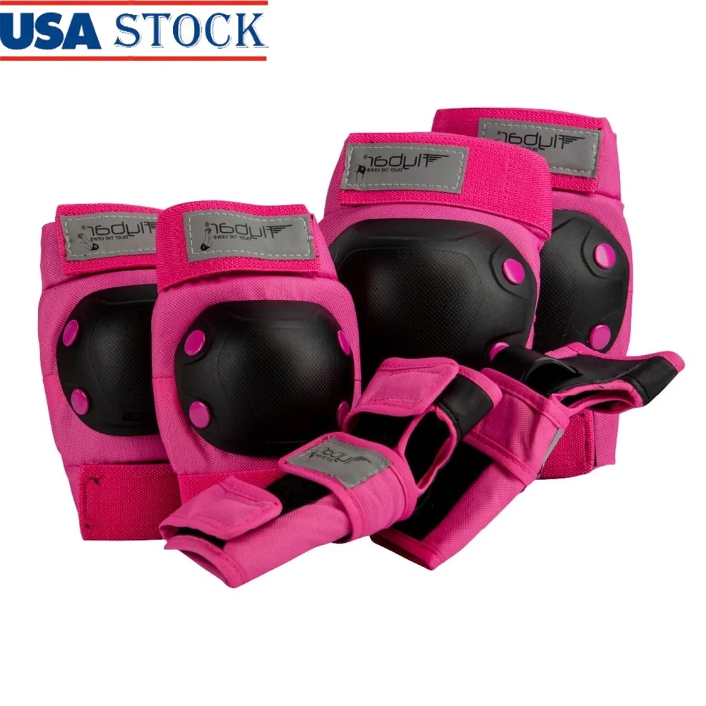 

Multi-Sport Protective Gear Set Knee Elbow Wrist Pads Adjustable Safety Accessories Kids Adults Unisex Ages 4 Sports Activities