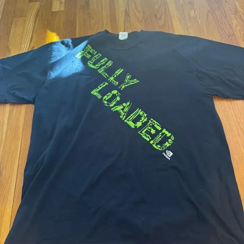 Vintage Men Äôs Nvidia Fully Loaded Green Black T Shirt 2Xl Y2K Rare Htf