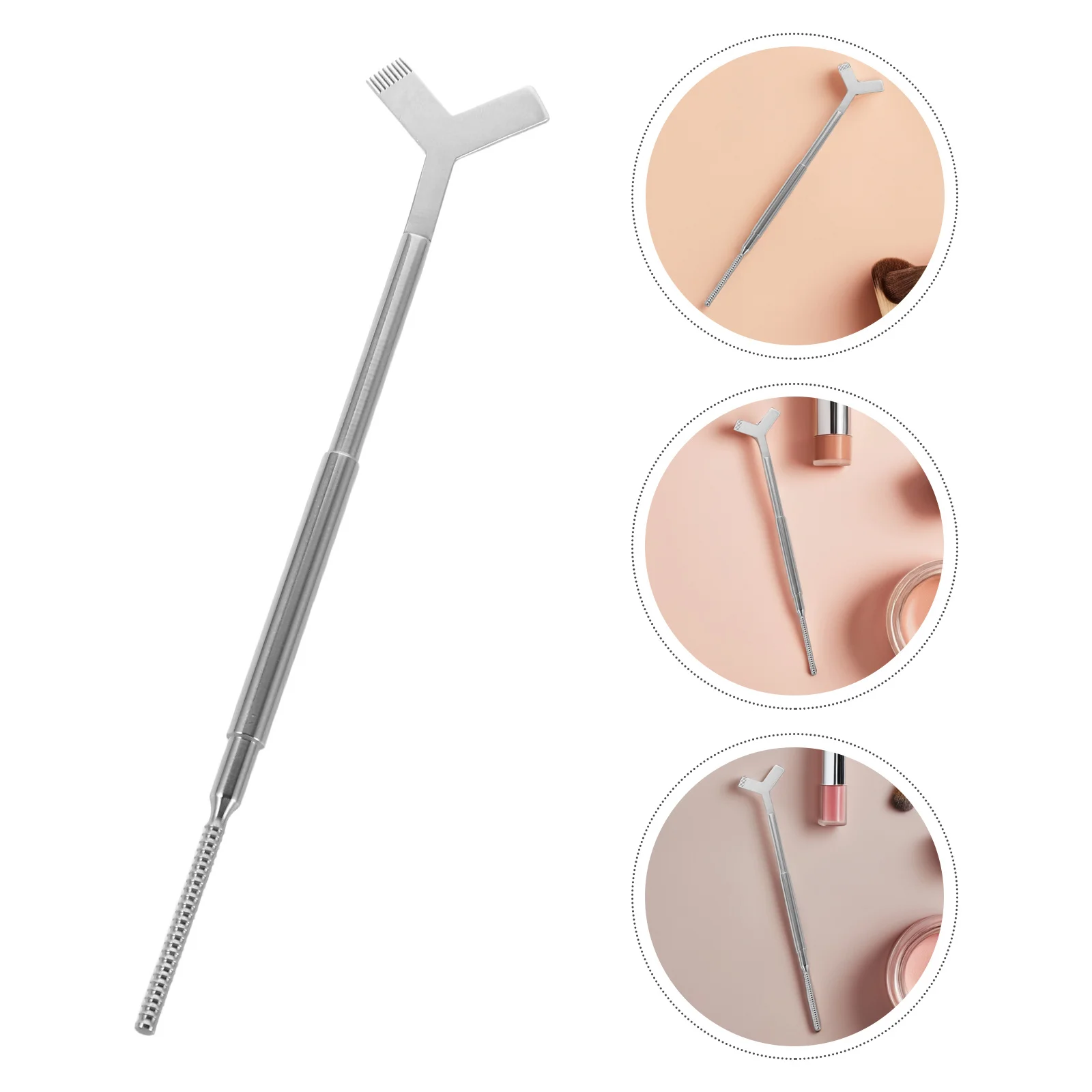 

Eyelash Grooming Brush Stainless Steel Lash Separator Comb Y Shaped Precision Tool for At Home Or Salon
