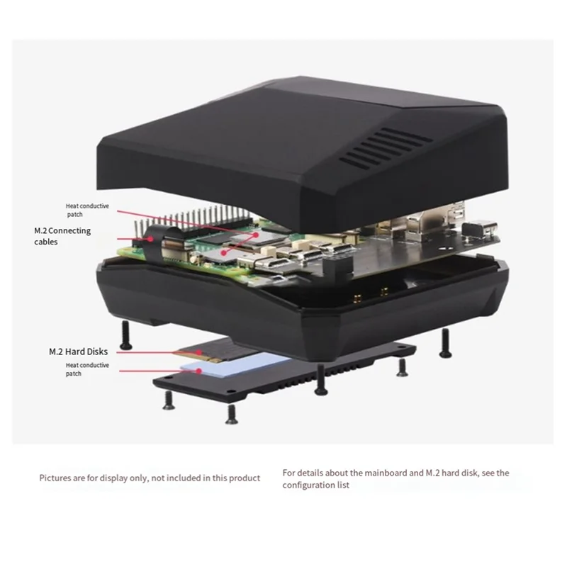 

AS95-PI5-CASE-ARGON-ONE-M.2 Case Built-In Active Cooler For Raspberry Pi5