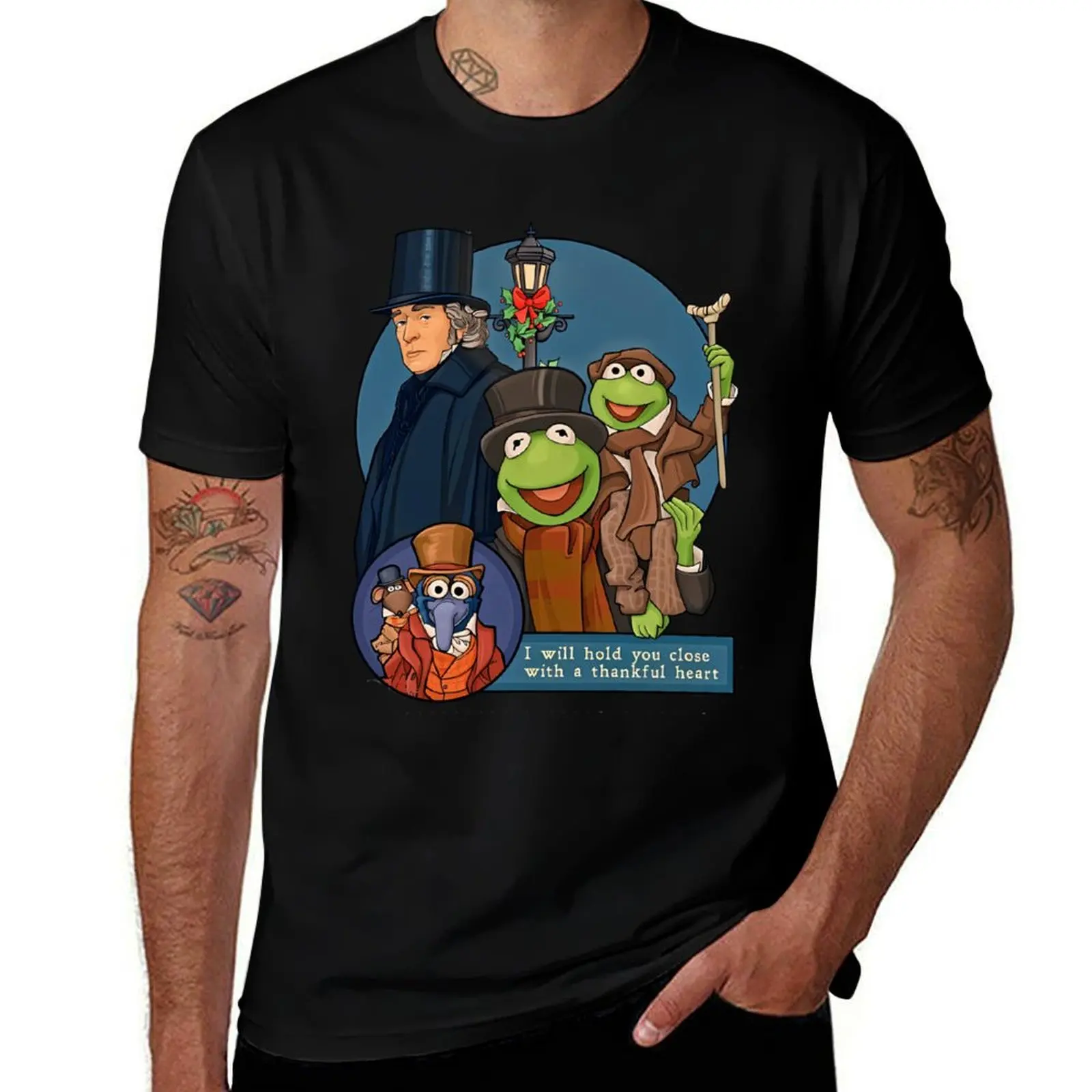 I will hold you close with a thankful heart - Muppet Christmas Carol T-Shirt Casual Light Summer Short Sleeve Top T-Shirt