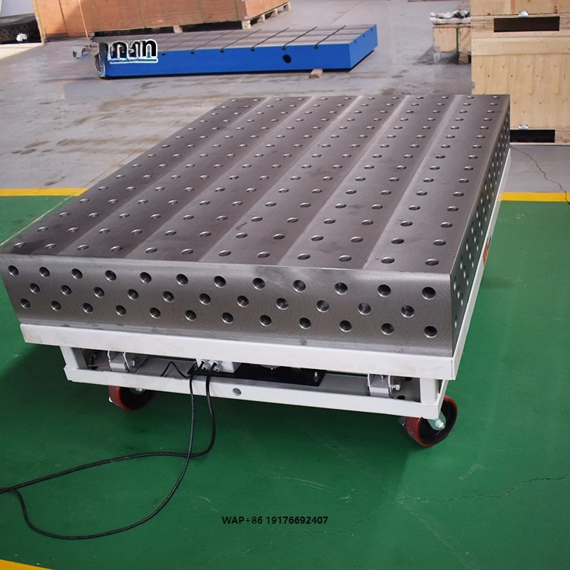Electric Height Adjustable 3D Welding Table Modular Fixturing System Ergonomic Workstation for Robotic and Manual Welding