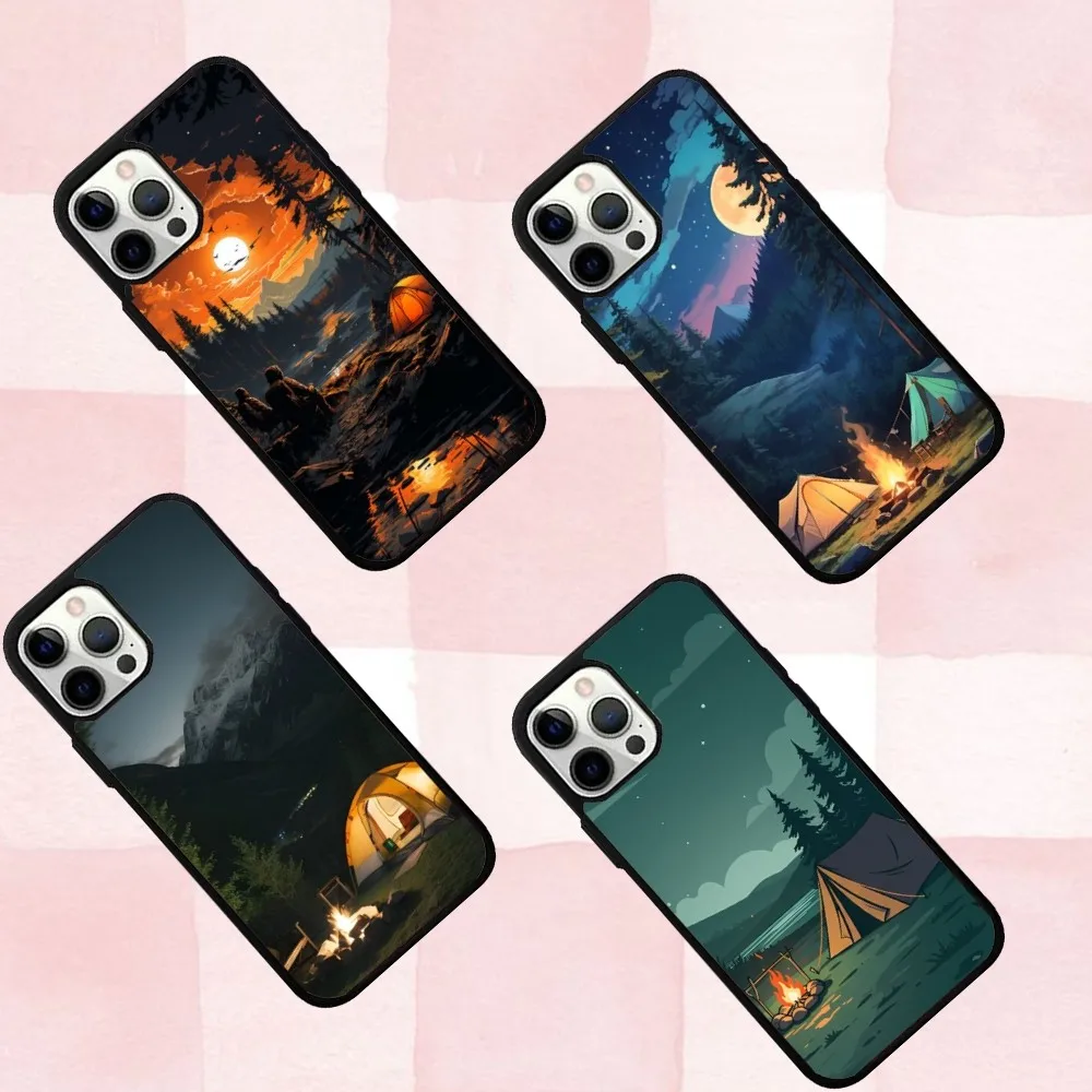 

Nature outdoor Camping Phone Case For IPhone 16,se4,15,Pro,Max,Case 14,Plus,13,12,11 Magesafe Magnetic Wireless Charge Cover
