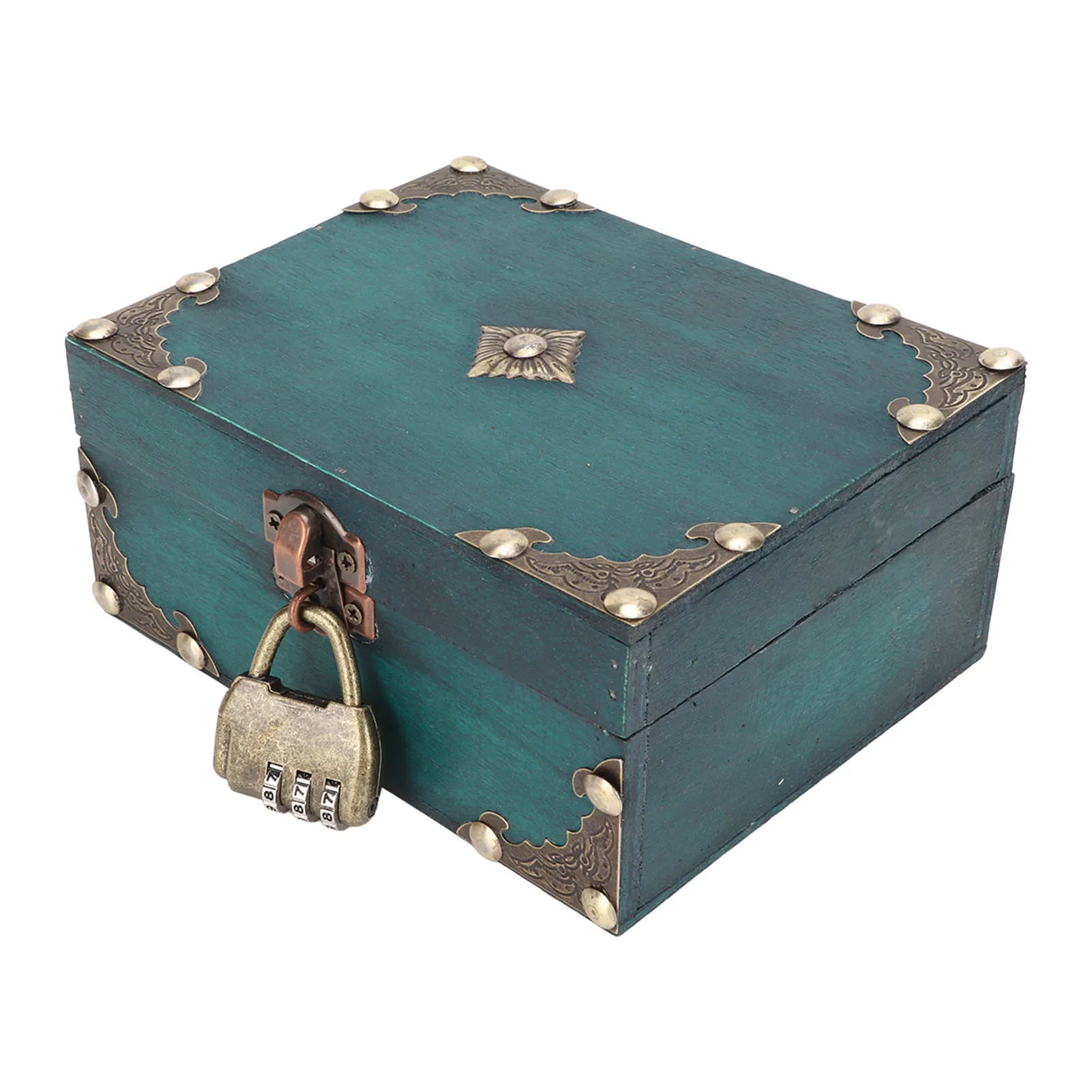 Caja de Madera para Guardar Joyas con Cerradura, Exquisita Caja de Tesoros Vintage Hecha a Mano para Guardar Joyas y Coleccionar Objetos