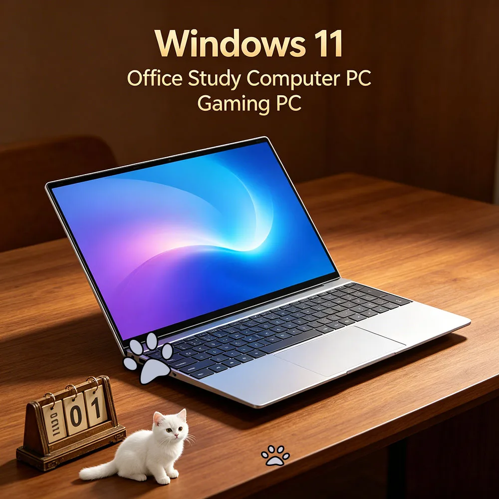 2026 New 14.1 Inch FHD Ultra Thin Laptop Intel N3700 Win11 DDR4 16GB/32GB RAM 2TB SSD Portable Business Office Notebook PC