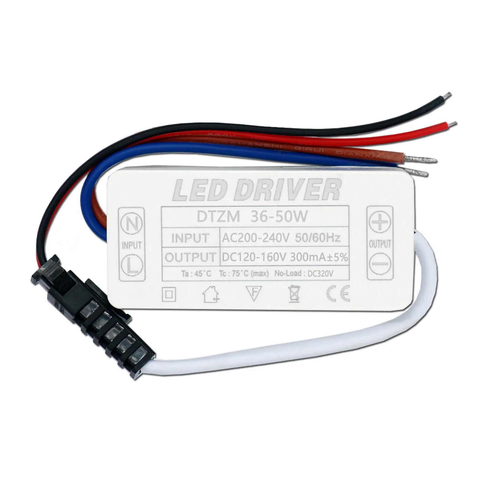 LED Driver 8W-25W 18W-36W 36W-50W 300mA Constant Current Lamp Transformer AC200-240V for Panel Light LED Light Strip