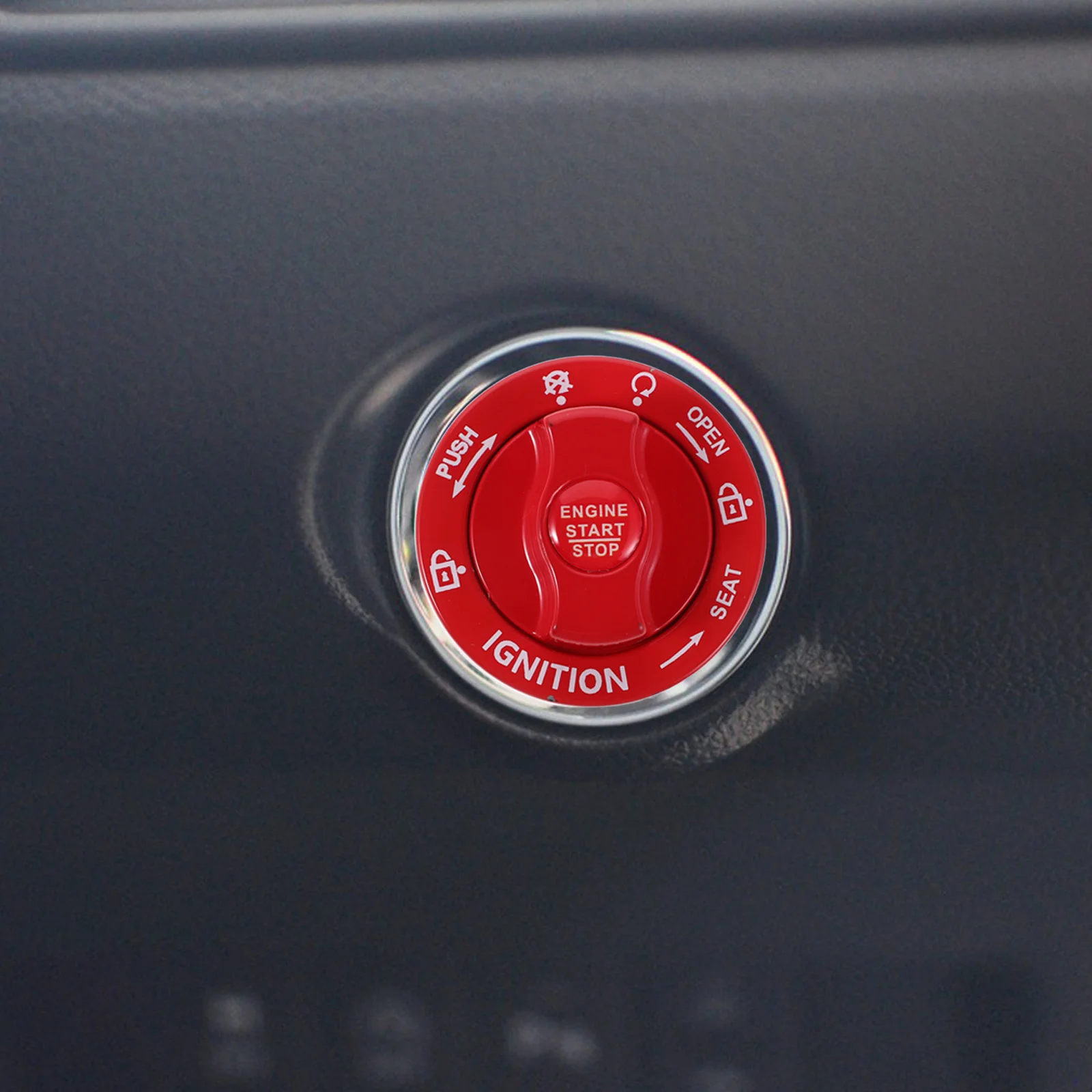 

Start Decorative Cover Car Push Starter Button Ignition Metal Alloy Protective Inner Accessories