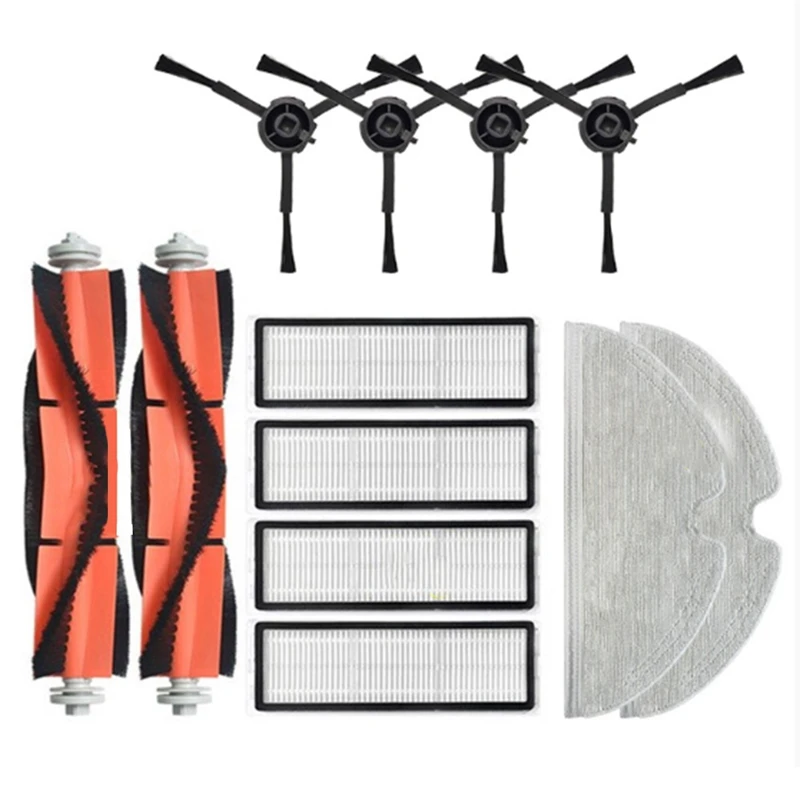 Para xiaomi mi robô aspirador de pó 2 pro + aspirador robótico stytj02zhm peças de reposição rolo principal escova lateral filtro mop pano peças