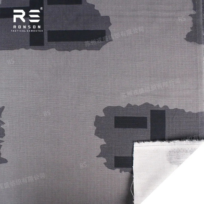 hot sale 50% Nylon 50% Cotton Ripstop fabric T-BLOCK Camouflage NYCO5050 tactical fabric durable use for uniform in stock