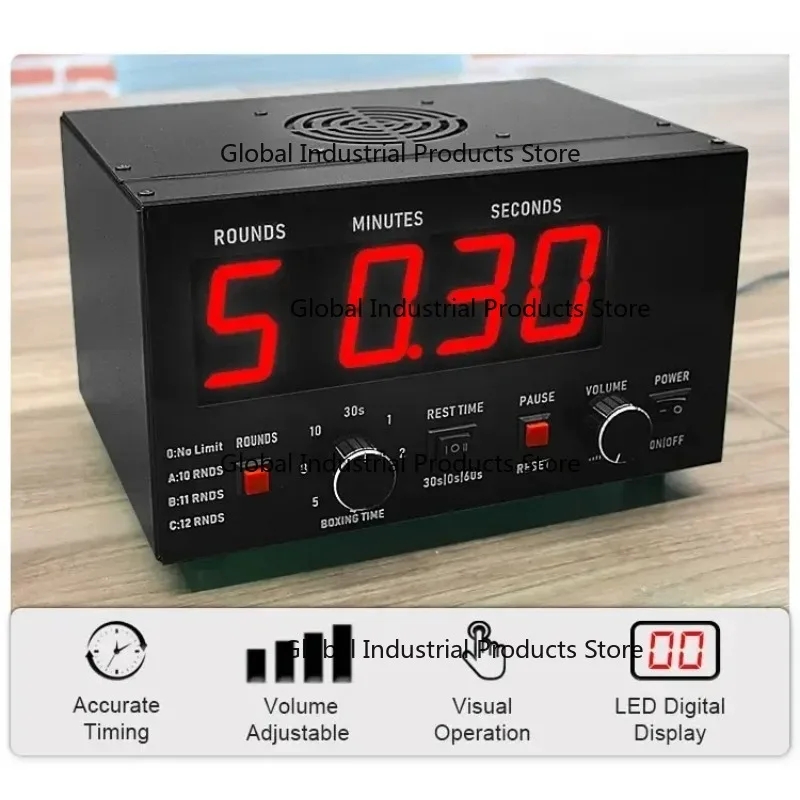 CP040 LED Digital Boxing Gym round Interval Timer MMA Workout Clock Training Timer