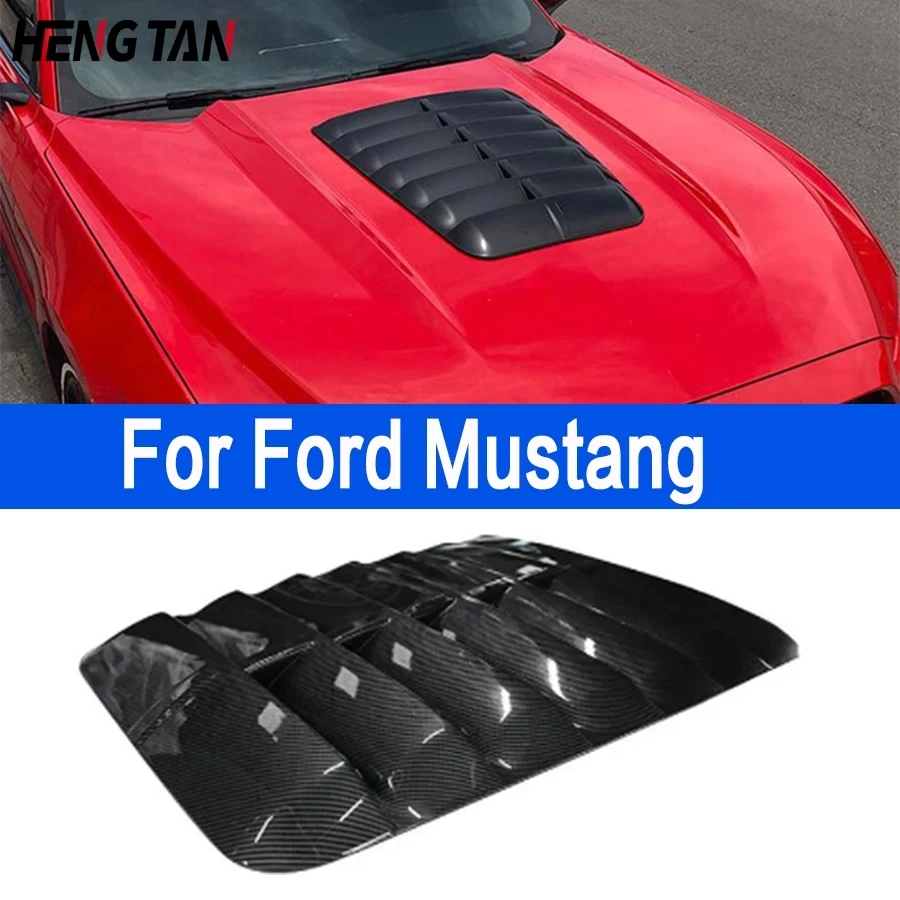 

For Ford Mustang 2015-2021 Hood Cover Bonnet Carbon Fiber GT500 Style Hood Trim upgrade body kit