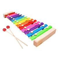 1 set Rainbow Wooden Xylophone Toy 13 Scales Musical Instrument Kids Early Education Percussion Toys Sound Development