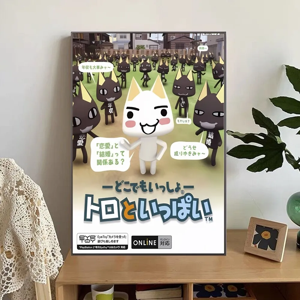 Inoue Toro CUTE Cat Anime Posters Sticky HD Quality Wall Art Retro Posters for Home Room Wall Decor