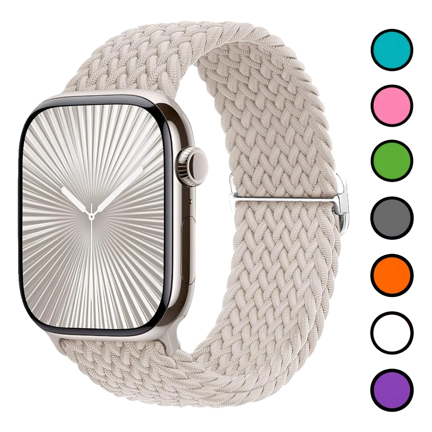 Geflochtenes Nylonarmband für Apple Watch Serie 11 10 9 8 7 46 mm 42 mm 41 mm elastisches Armband für Ultra2/3 49 mm SE3 44 mm 45 mm Band