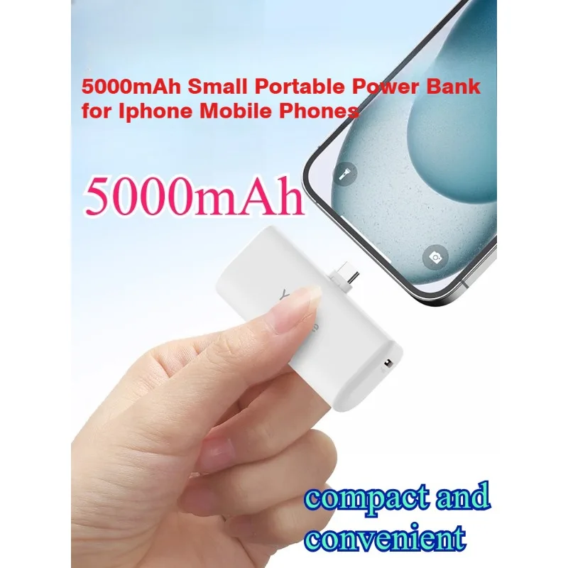 

5000mAh Small Portable Power Bank for Apple8-14 Phones Power Bank