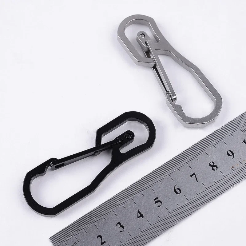 Titanium Plating Carabiner Camping Clip Outdoor Key Ring Clip Keychain Holder Camping Keyring Hang Buckle Hook Carabiner