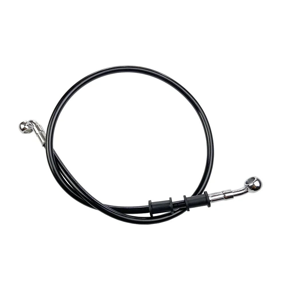 Black 400mm-2200mm Motorcycle Hydraulic Reinforced Brake Clutch Oil Hose Line Pipe For 28°-90° Pipe Line Braided oil hose image 2