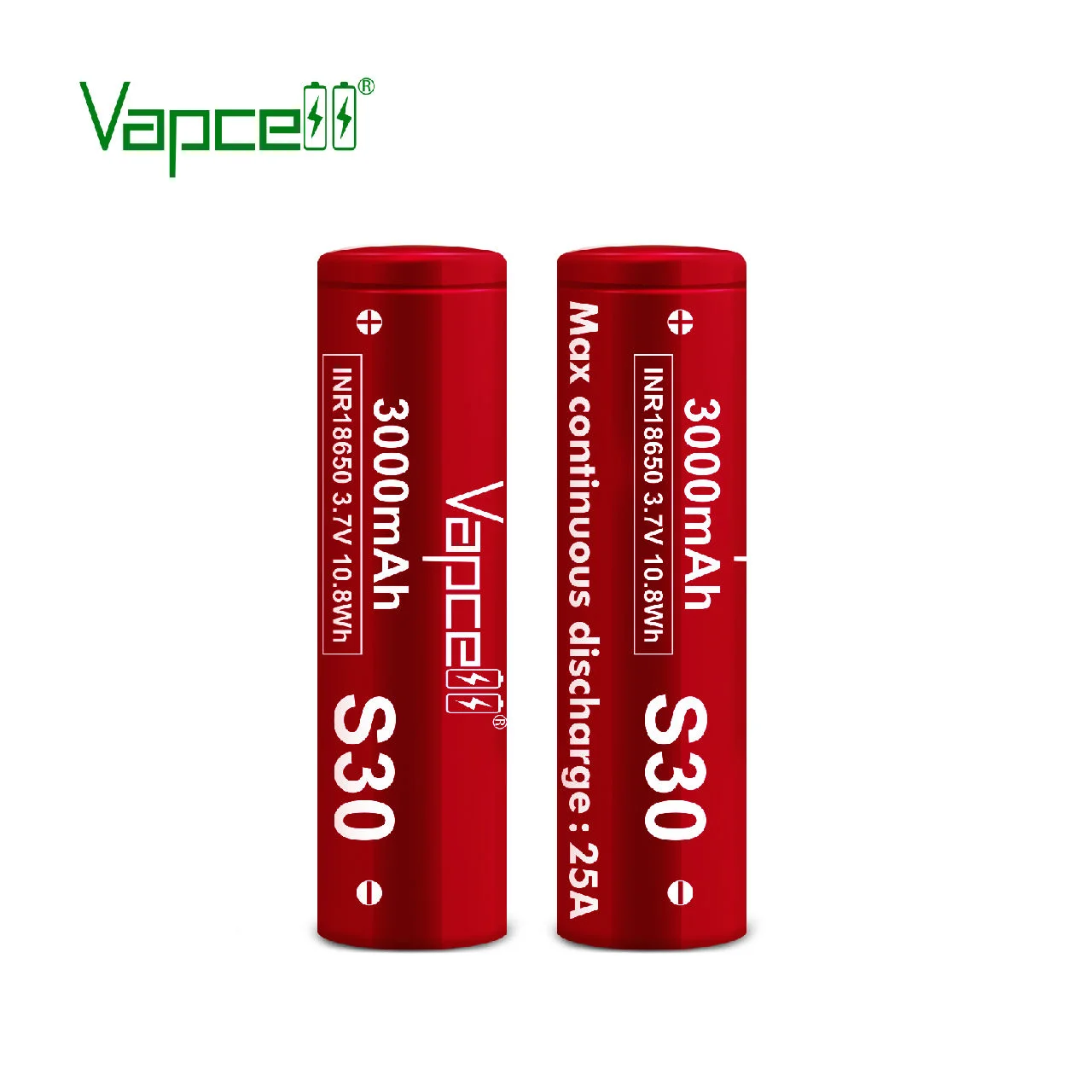 Vapcell-batería de litio para linterna S30 INR 18650 3000mah 25A 3,7 V, Similar a 18650 VTC6A Beat 30q Hg2 vtc6 vtc5a, Original