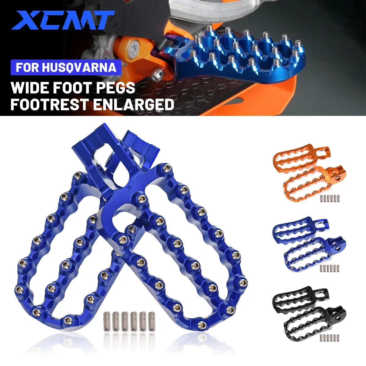 

Motorcycle CNC 107mm Lengthen Footrest Footpegs Foot Pegs Pedal For Husqvarna 85 125-501cc TX/FX/TC/FC/TE/FE/FC For KTM Gas Gas