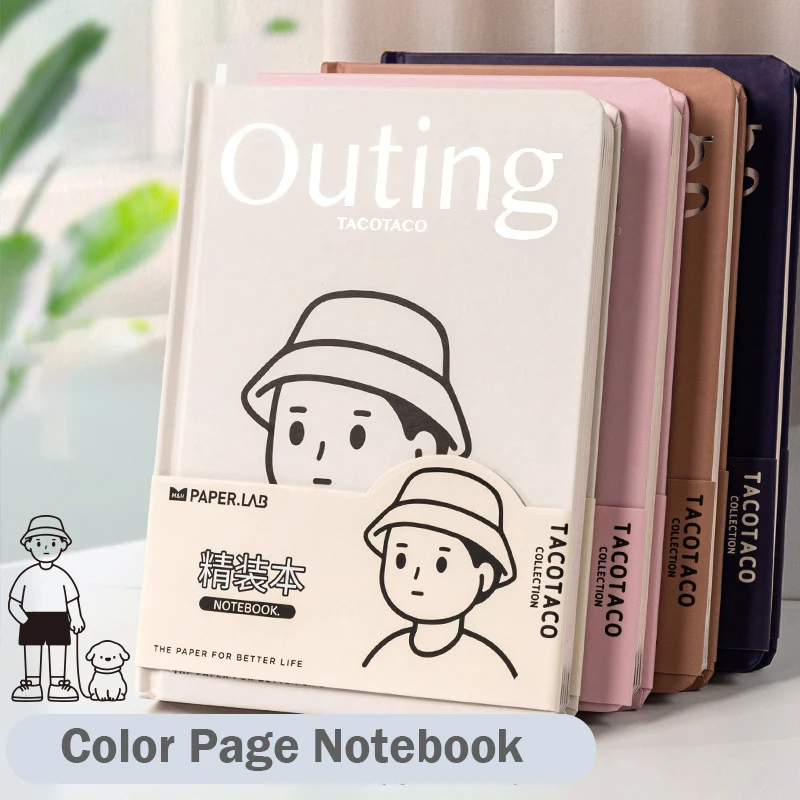 Multi Color B6 Simple Style Notebook Hard Shell Student Exquisite Hand Ledger 96 Sheets Colored Inner Page Diary