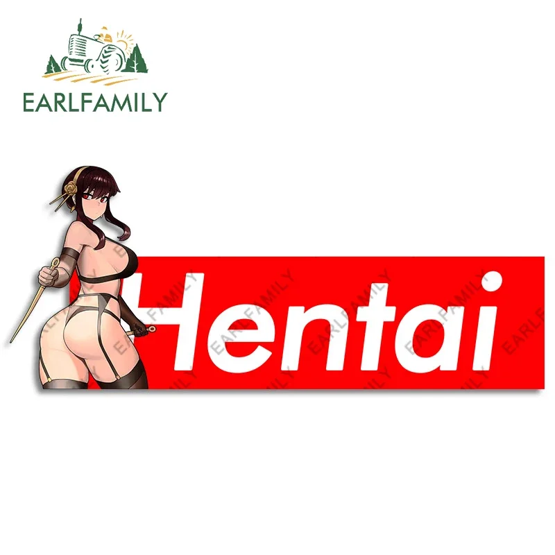 EARLFAMILY 13cm x 5.4cm for Yor Slap Funny Hentai Car Stickers Creativite Personality Car Accessories Decal Anime Vinyl RV JDM