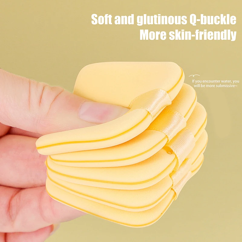 6 قطعة نفخة مسحوق الرطب والجاف ثنائي الغرض أدوات التجميل نفخة مسحوق الإبهام الصغيرة لا تأكل الأساس المخفي أحمر الخدود التفاصيل