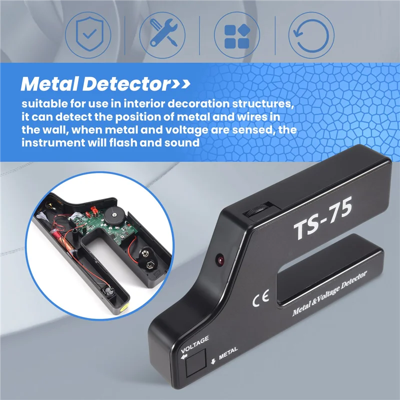 

A41Z-ручное металлическое напряжение, обнаружение проводов кабельной трубы, проводка трубопровода TS-75